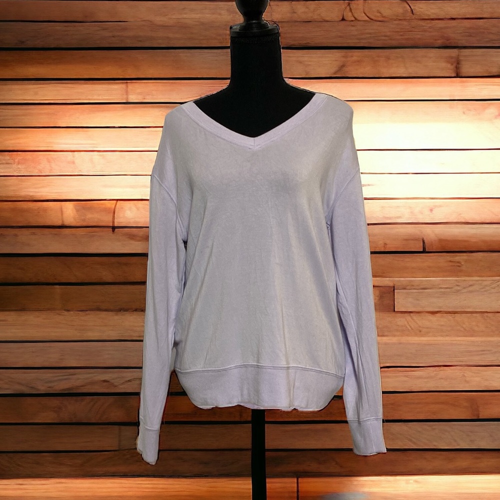 Magaschoni Soft Light Purple V-neck Pullover S